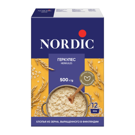Каша Nordic Овсяная Геркулес 500гр Кор