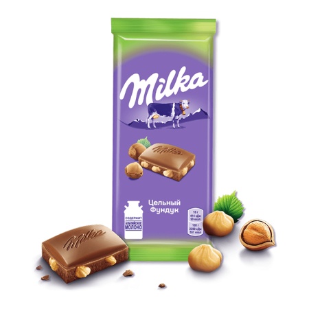 Шоколад Milka Мол Фундук 85гр Кнврт