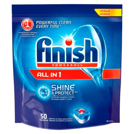 Таблетки Finish All in 1 д/посуд Машин 50шт стаб/б