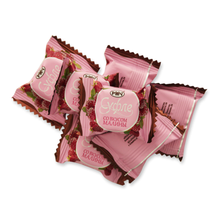 Конфеты со Вкусом Малины Суфле Рахат кг