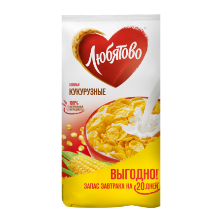 Завтрак Любятово Хлопья Кукурузные 600гр
