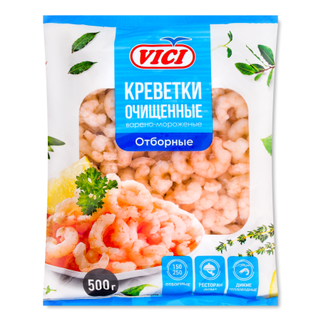 Креветки Очищенные 150/250 Отборные Vici в/м м/у 500г