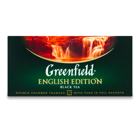Чай Greenfield English Edition Черн Байховый Цейлонский 25пак 50гр Кор