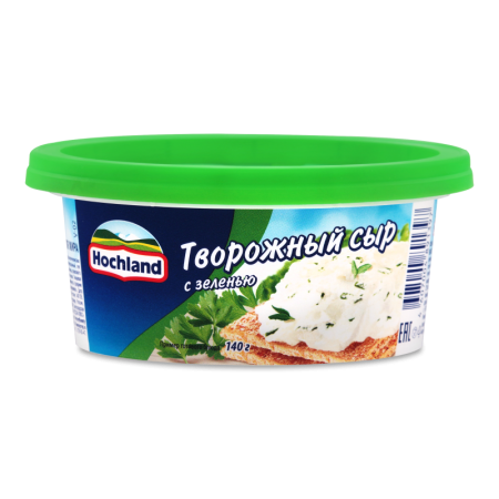 Сыр Hochland Творожный с Зеленью 140гр Стак Сыр Hochland Творожный с Зеленью 140гр Стак