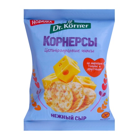 Чипсы dr Korner Корнерсы Нежный Сыр 50гр п/п