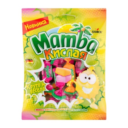Конфеты Mamba Кислая Микс кисло/фр Вкус 70гр бл/у