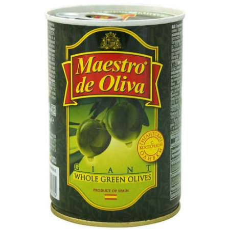 Оливки Maestro de Oliva Зел с/к 314мл ж/б