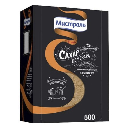 Сахар Мистраль Демерара Тростниковый Нераф в Кубиках 500гр Кор
