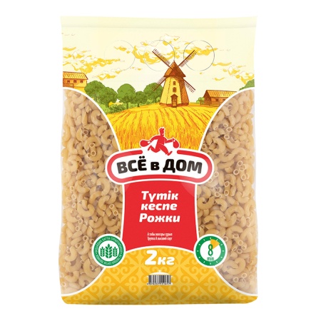 Изделия Макаронные из Твердых Сортов Пшеницы Рожки Всё в Дом м/у 2кг