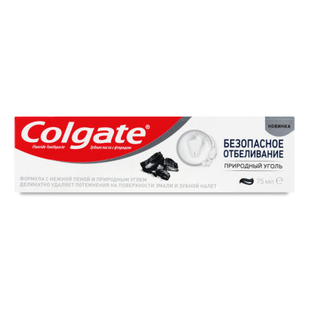 Паста Зубная Природный Уголь Безопасное Отбеливание Colgate 75мл