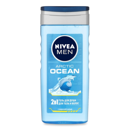 Гель Nivea Men Arctic Ocean 2в1 с Морской Солью д/душа Тела и Волос 250мл фл