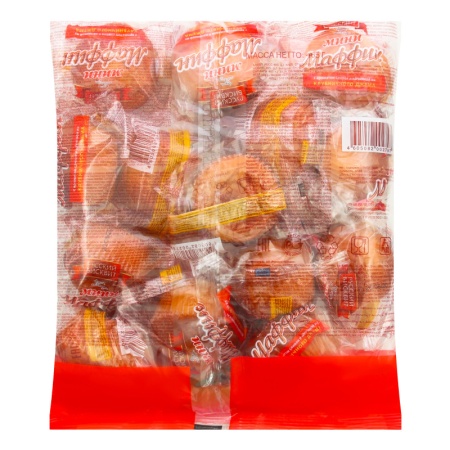 Маффины с Ароматом Сливок и Начинкой из Клубничного Джема Мини Русский Бисквит м/у 465г