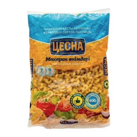 Макароны Цесна Рожки Рифл #6 400гр п/п