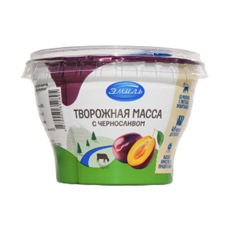 Масса Твор Эмиль с Черносливом 4,5% 200гр Стак