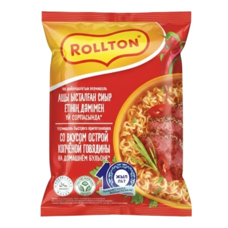 Лапша Роллтон Говядина Острая Копченая 60гр м/у