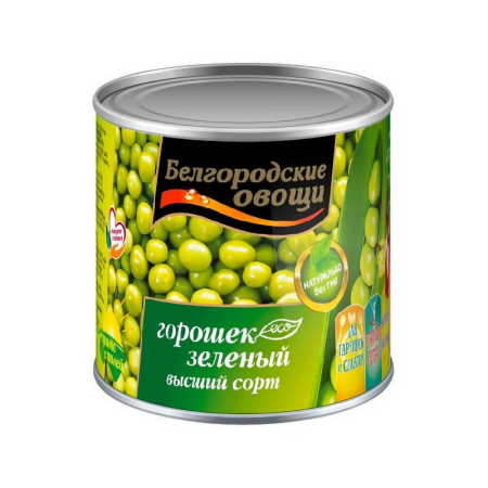 Горошек Белгородские Овощи Зел Высший Сорт 400гр ж/б Горошек Белгородские Овощи Зел Высший Сорт 400гр ж/б