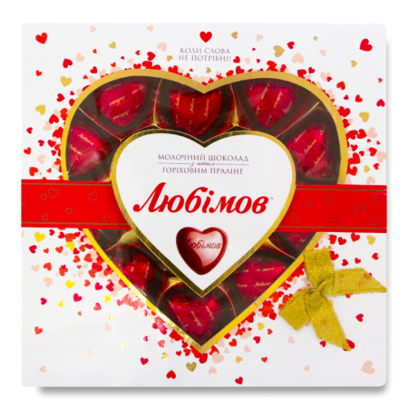Конфеты Шоколадные с Ореховым Пралине в Молочном Шоколаде Любимов к/у 125г