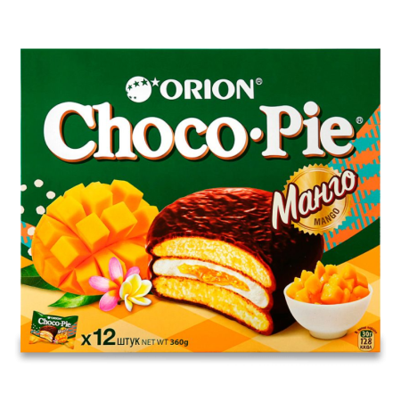 Бисквит Orion Choco Pie Mango 12шт 360гр Кор