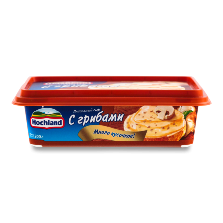 Сыр Плавленый 55% с Грибами Hochland п/у 200г