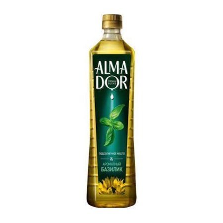 Масло Подсолнечное Almador Раф Дез Базилик 0,79л п/б