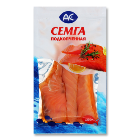 Семга ас Холодного Копчения 100гр в/у