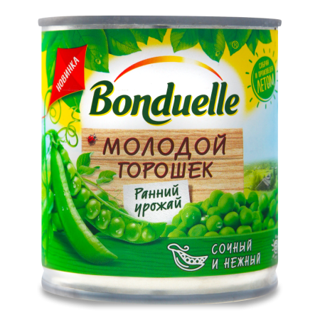 Горошек Зеленый Молодой Bonduelle ж/б 200г Горошек Зеленый Молодой Bonduelle ж/б 200г