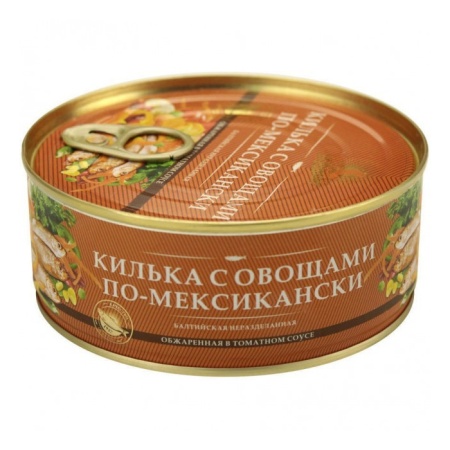 Килька за Родину с Овощами по-мексикански 240гр ж/б Килька за Родину с Овощами по-мексикански 240гр ж/б