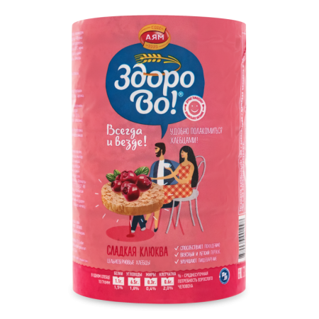 Хлебцы Цельнозерновые Сладкая Клюква здорово! м/у 100г