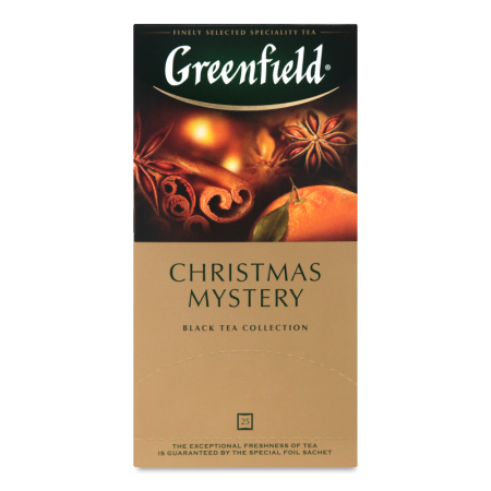 Чай Черный Байховый с Ароматом Апельсина и Лимона и Растительными Компонентами Christmas Mystery Greenfield к/у 25х1.5г