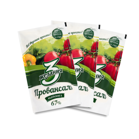 Майонез 3 Желания Провансаль 67% 12гр Саше