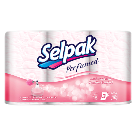Бумага Туалетная Selpak Aroma 3слоя Пудра 12шт Пленка
