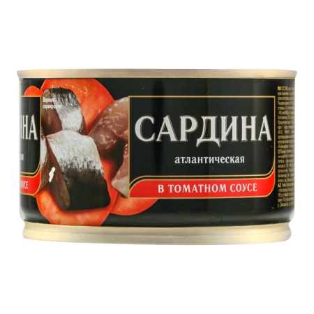 Сардина за Родину Атлантическая в Томатном Соусе 185гр ж/б