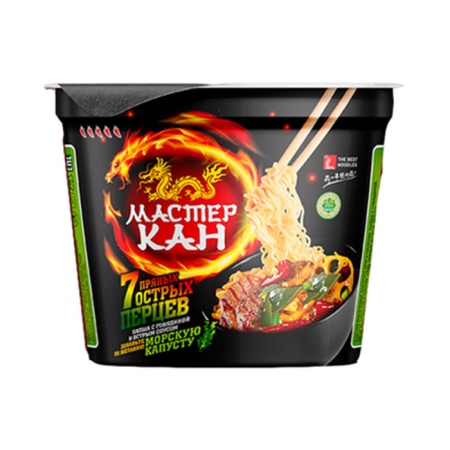 Лапша Мастер Кан 7 Перцев говядина/острый Соус 130 Стак
