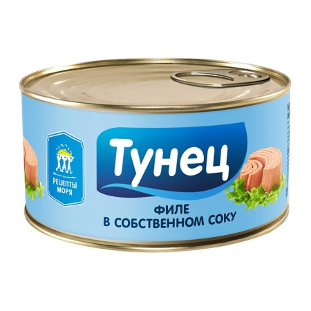 Тунец Рецепты Моря в с/соку 185гр ж/б Ключ