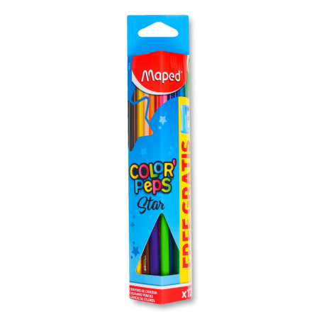 Набор Карандаши Цветные 12шт+точилка Сolor Peps Star Maрed 1шт