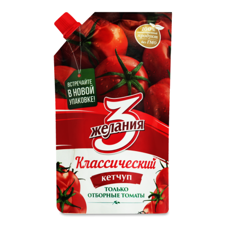 Кетчуп 3 Желания Класс c Дозатором 250гр д/п