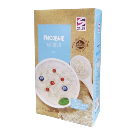 Хлопья Salus Рисовые 350гр Кор
