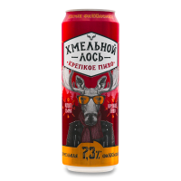 Пиво 0.45л 7.3% Светлое Пастеризованное Крепкое Хмельной Лось ж/б