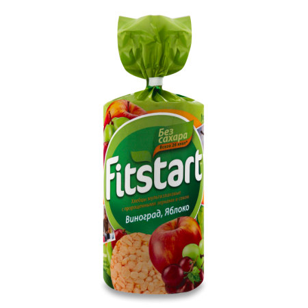 Хлебцы Мультизлаковые с Пророщенными Зернами и Соком виноград-яблоко Fitstart м/у 100г