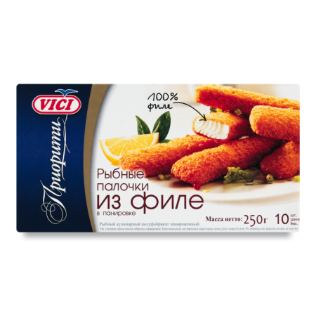 Палочки Рыбные из Филе в Панировке Замороженные Vici к/у 250г