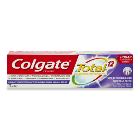 Паста Зубная Профессиональная Здоровье Десен Total 12 Colgate 75мл