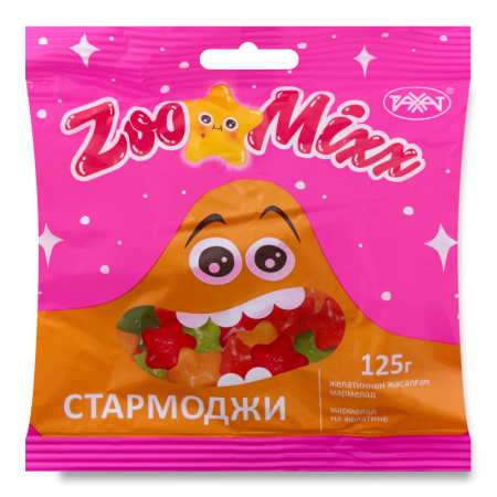 Мармелад Zoo Mixx Стармоджи на Желатине 125гр бл/у