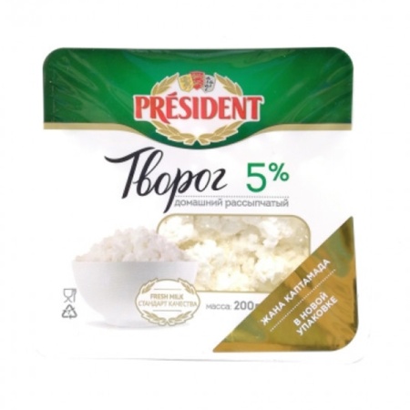Творог President f m 5% 200гр