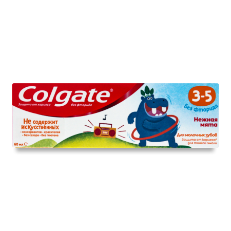 Паста Зубная Для Детей 3-5лет Без Фторида Нежная Мята Colgate 60мл