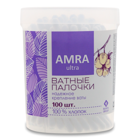 Палочки Ватные Ultra Amra 100шт