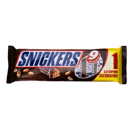 Батончик Snickers 9*40гр фл/п