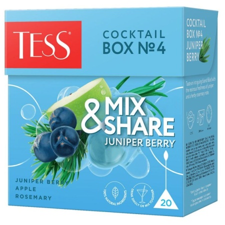 Чай Tess Оолонг Байховый с Ароматом Можжевельника 20пак Кор
