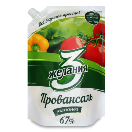 Майонез 67% Провансаль 3 Желания д/п 700г