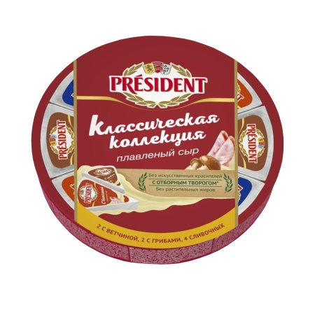Сыр President Плавленый Классическая Коллекция 140гр Кор