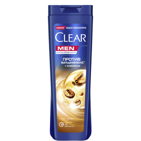 Шампунь Clear д/мужчин Против Выпадения с Кофеином 380мл фл